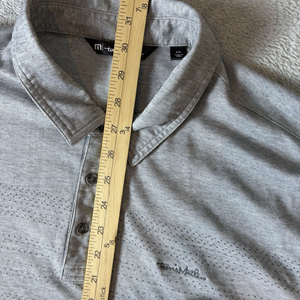 Travis Mathew Polo Shirt Men's XXL 2XL Grey‎ Performance Cotton Golf - Picture 5 of 6